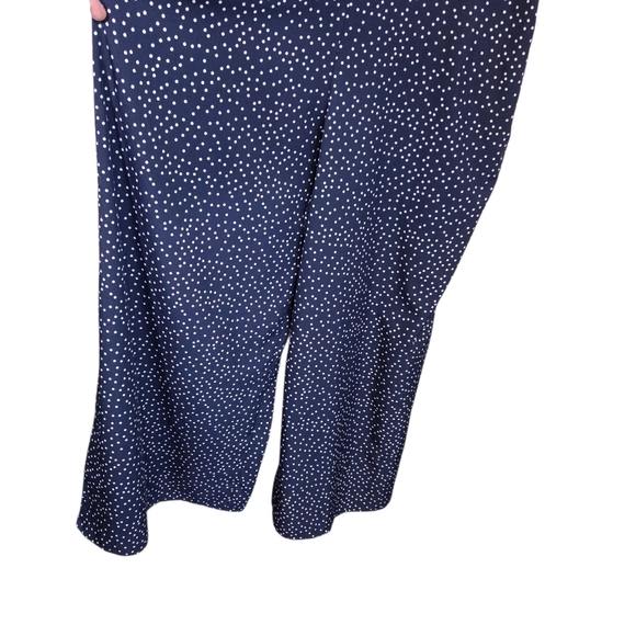 SHEIN Navy Polka Dot Wide Leg Jumpsuit Size 0XL - Picture 2 of 6